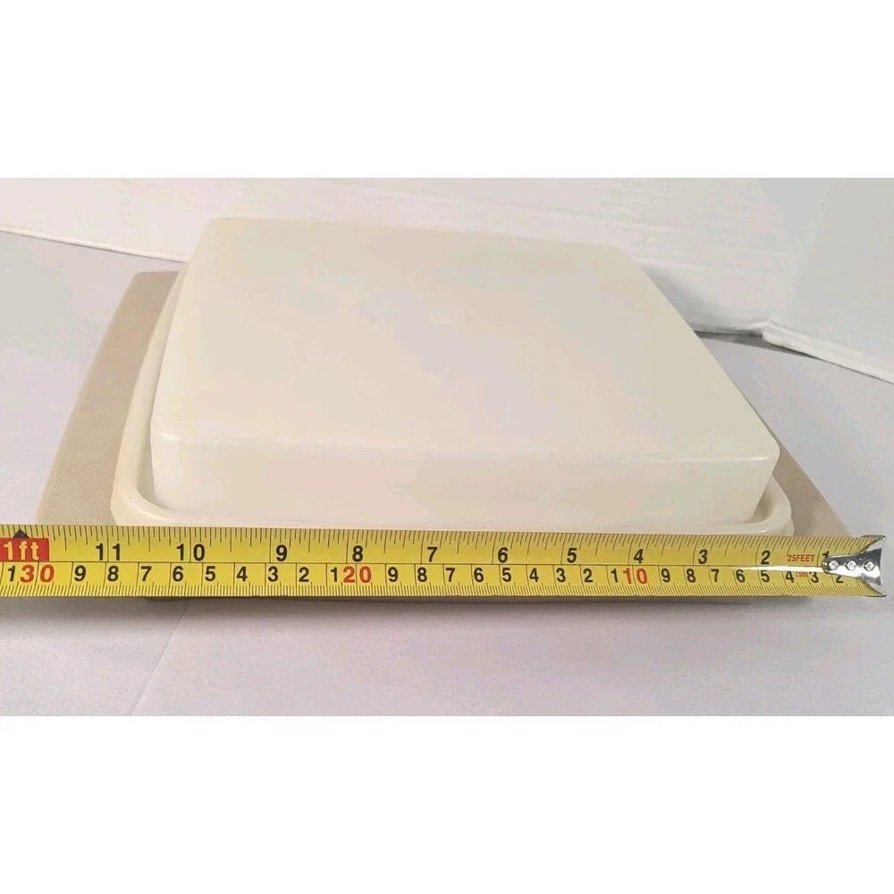 Tupperware Vintage 723-1 Deviled Egg Tray Keeper 4 Pc Almond